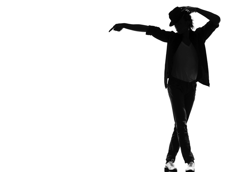 Silhouette of Micheal Jackson