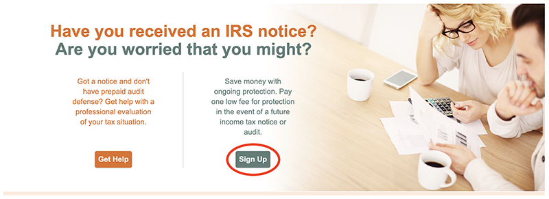 TurboTax Audit Defense Site Homepage