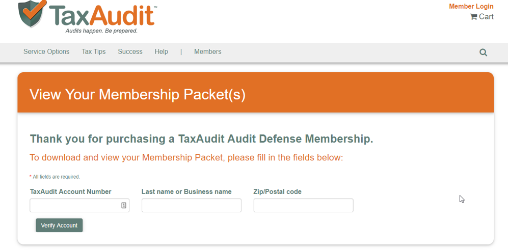 My Membership Packet Prompt