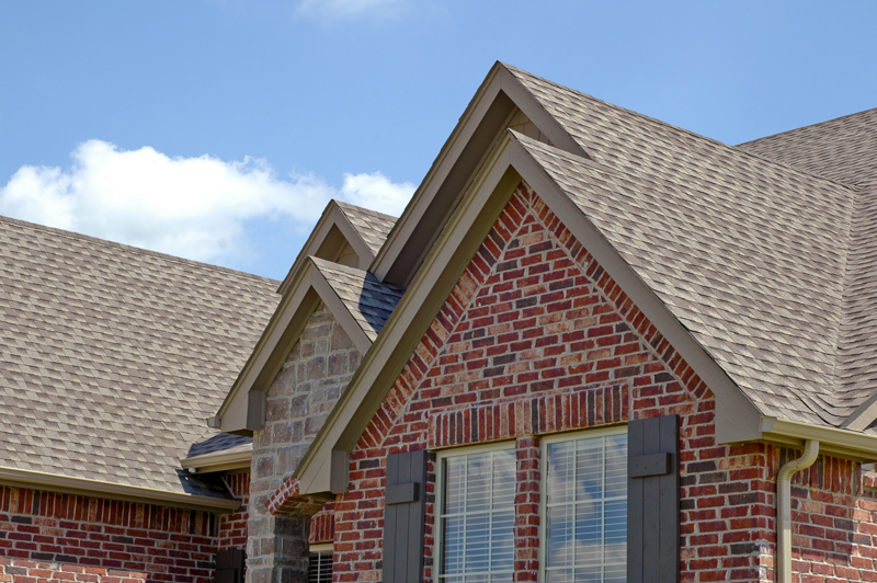 Roof on brick house