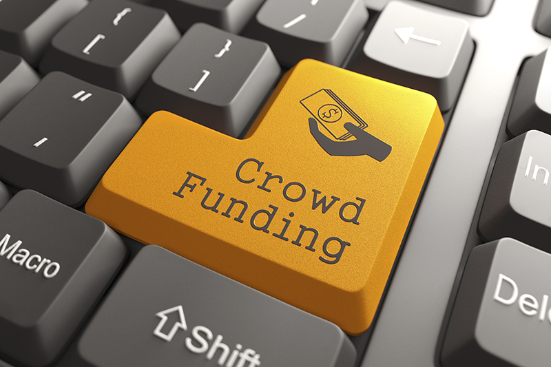 keyboard that says Crowd Funding