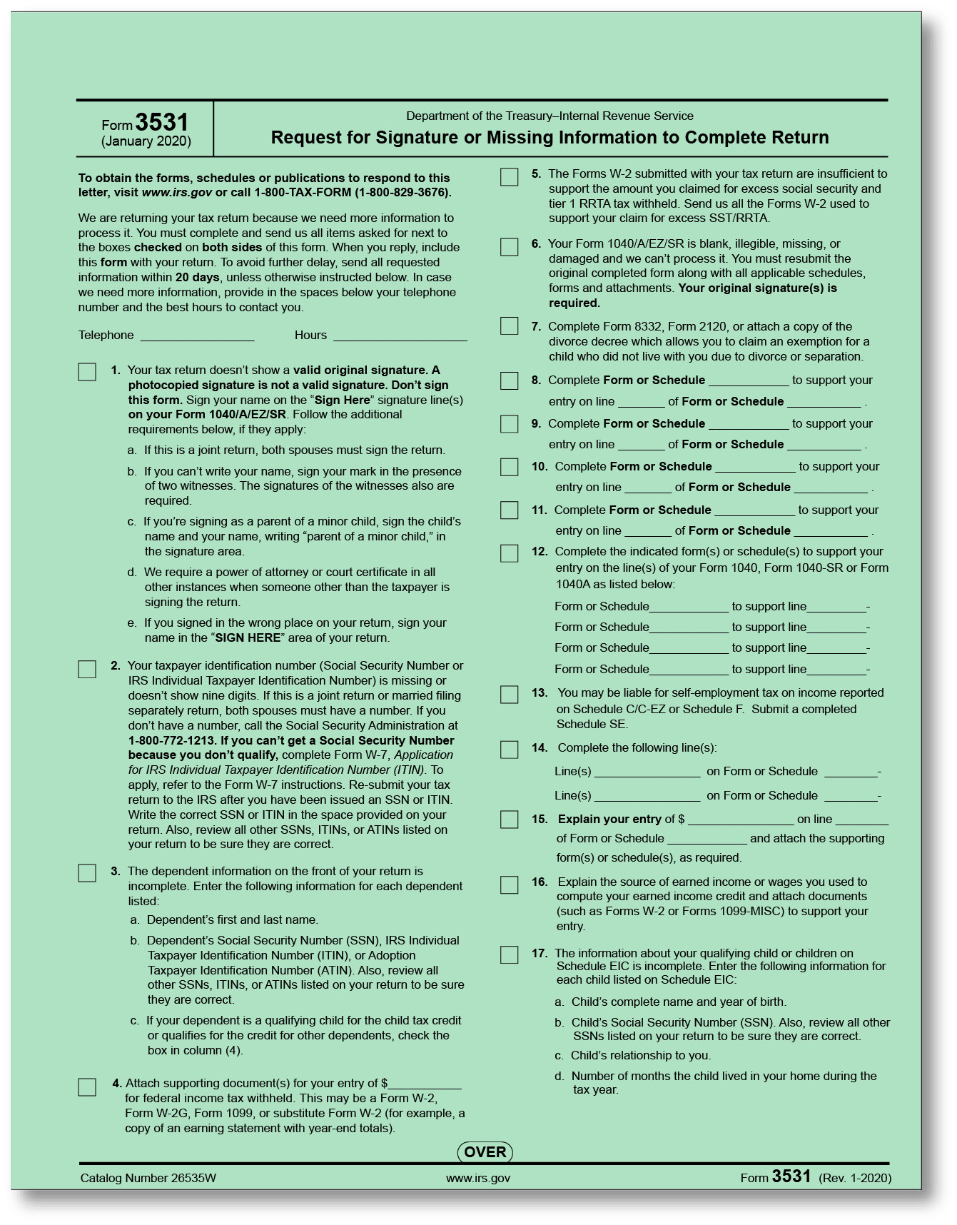 IRS Form 3531