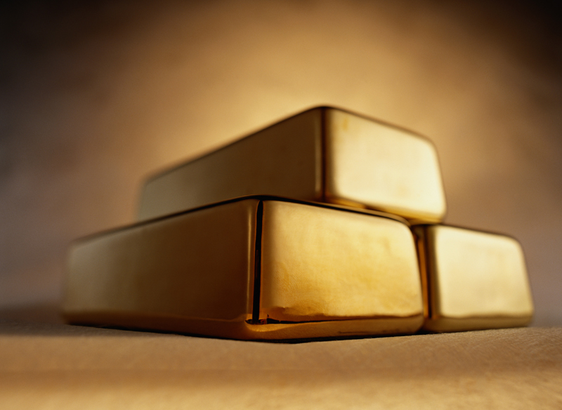 three bars of gold