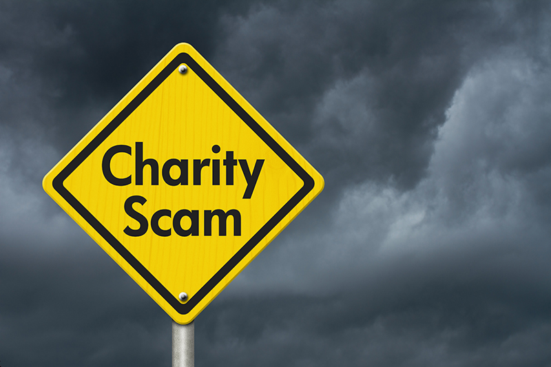 Charity Scam Sign