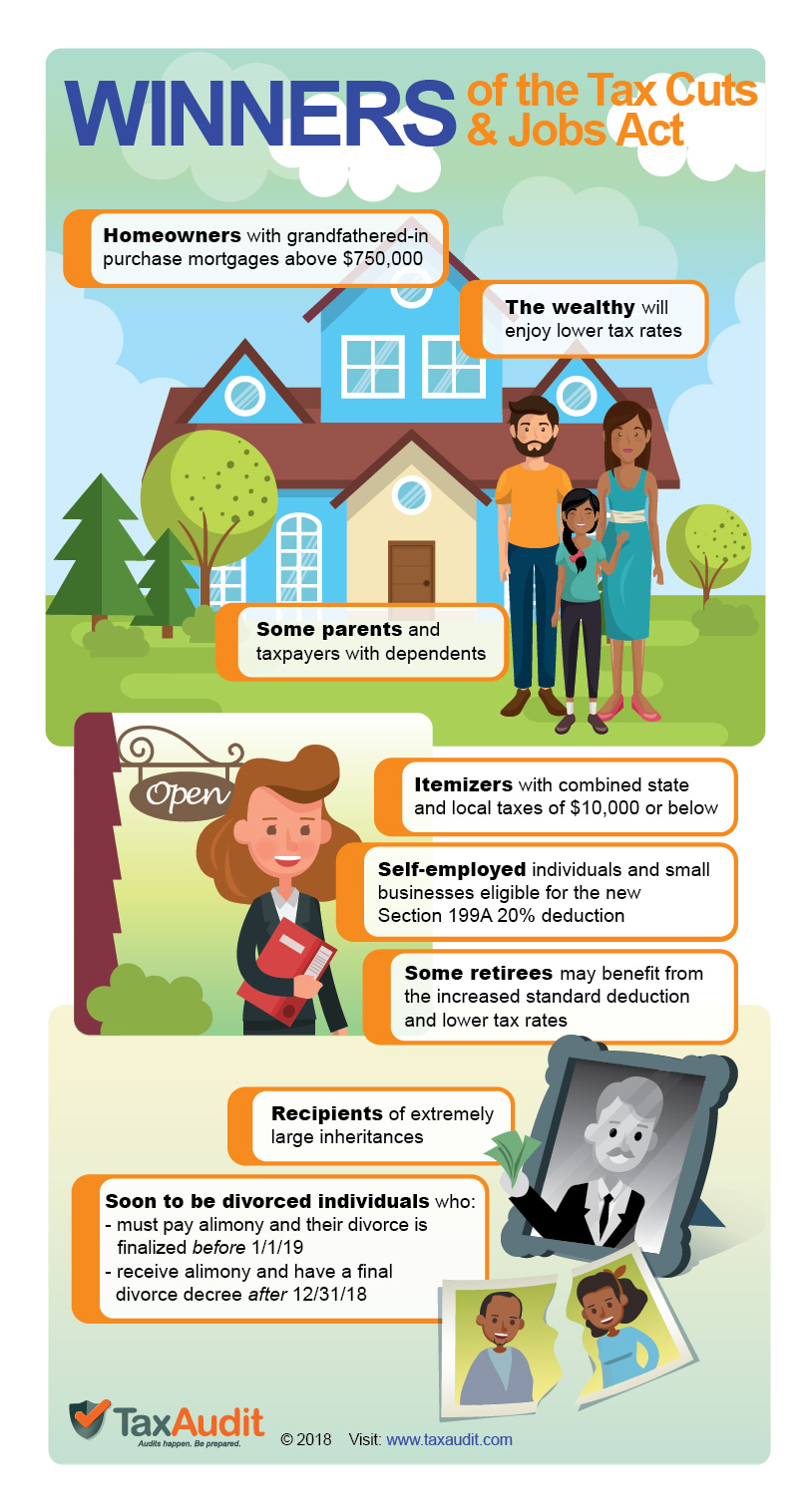 Winners of the Tax Cuts and Jobs Act Infographic