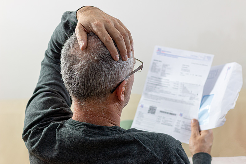 Man reading a letter