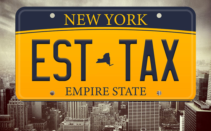 New York State EST TAX License Plate