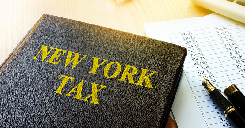 New York Tax title on a black book