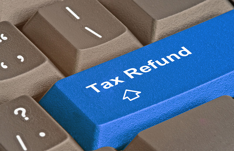 Tax Refund button on a keyboard