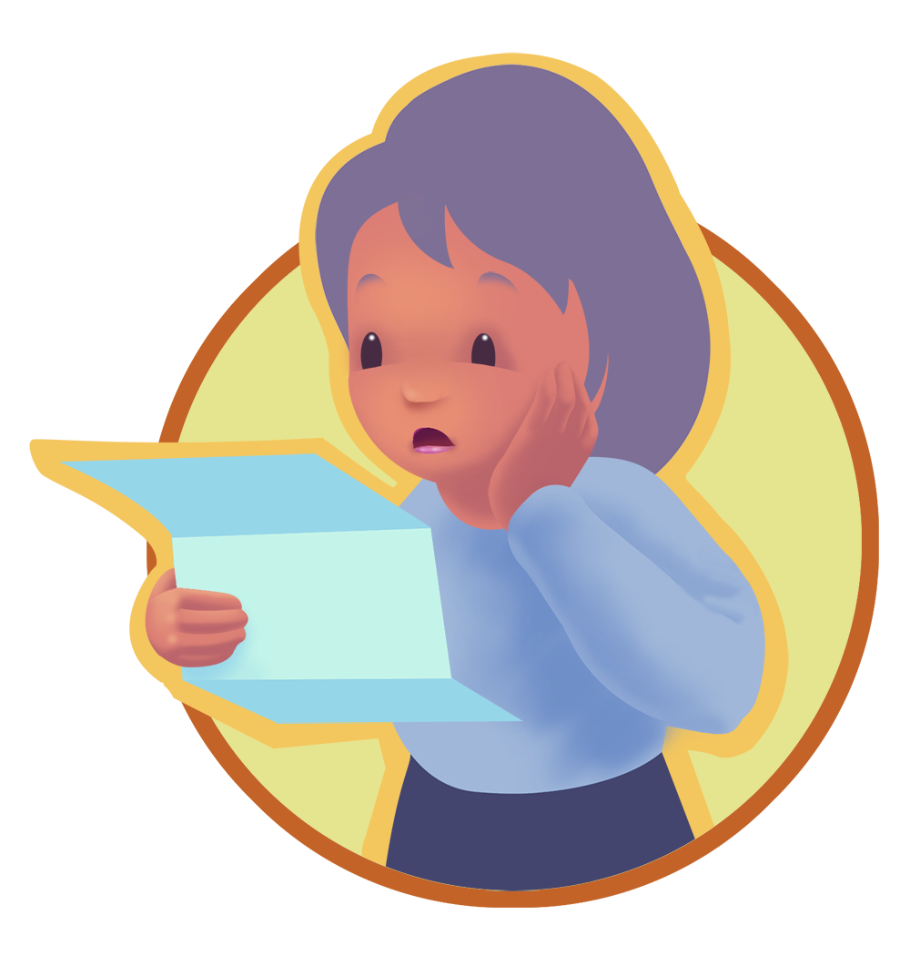 Woman reading an audit letter