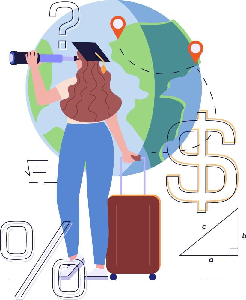 student traveling