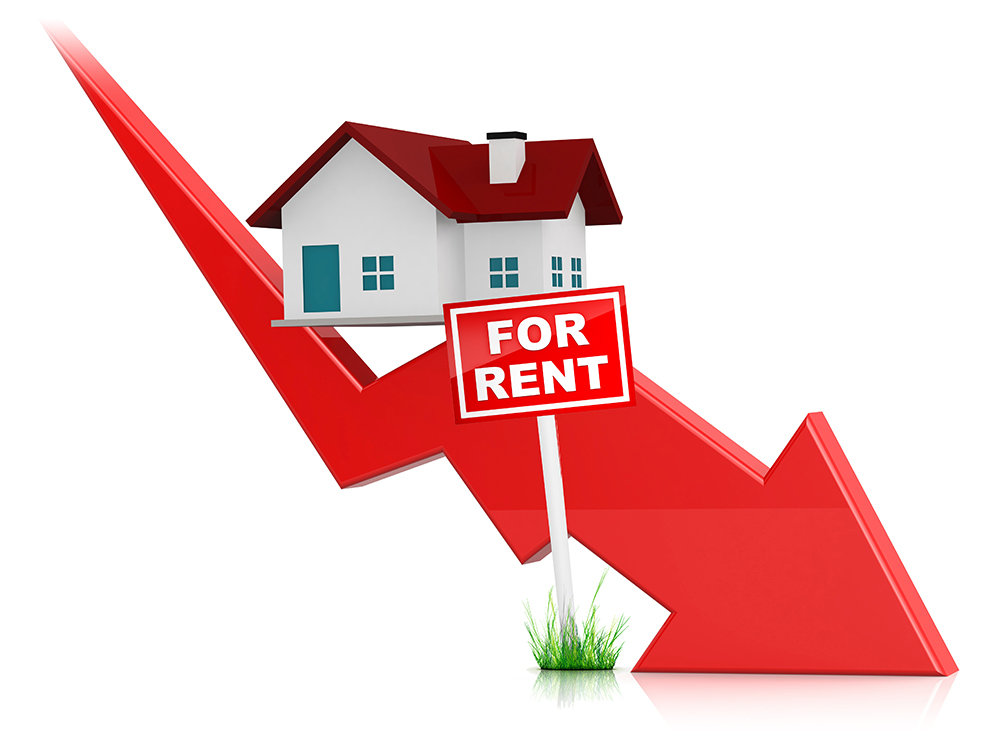 rental loss arrow pointing down