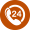 24 hour call icon