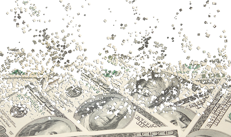 Money dissolving