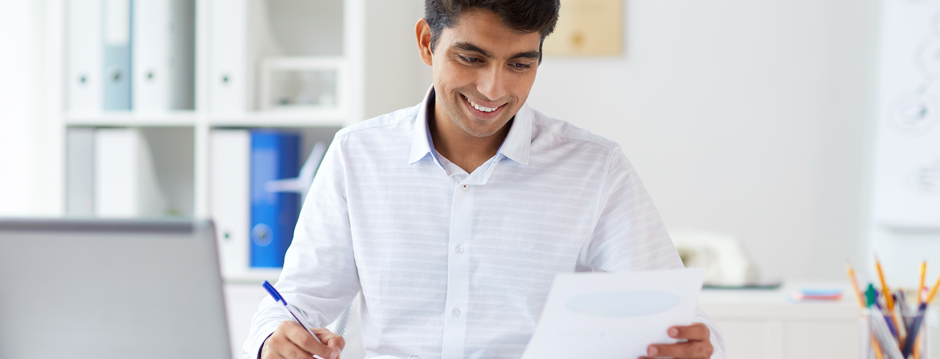 Tax Professional Reviewing Paperwork