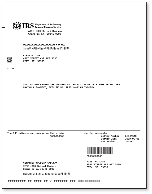 IRS Letter 4464C – Sample 2