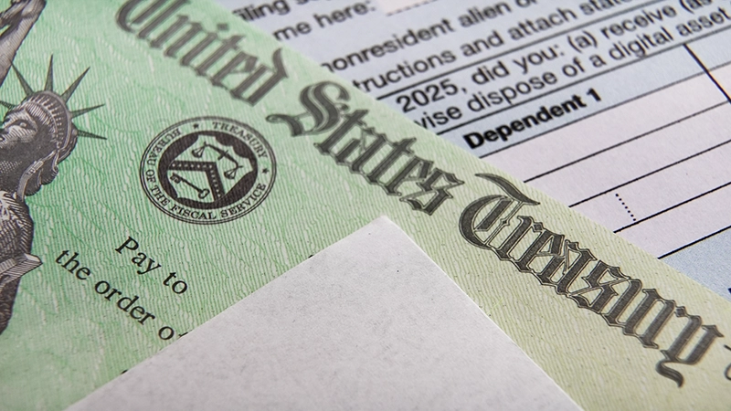 Refund check on top of tax return