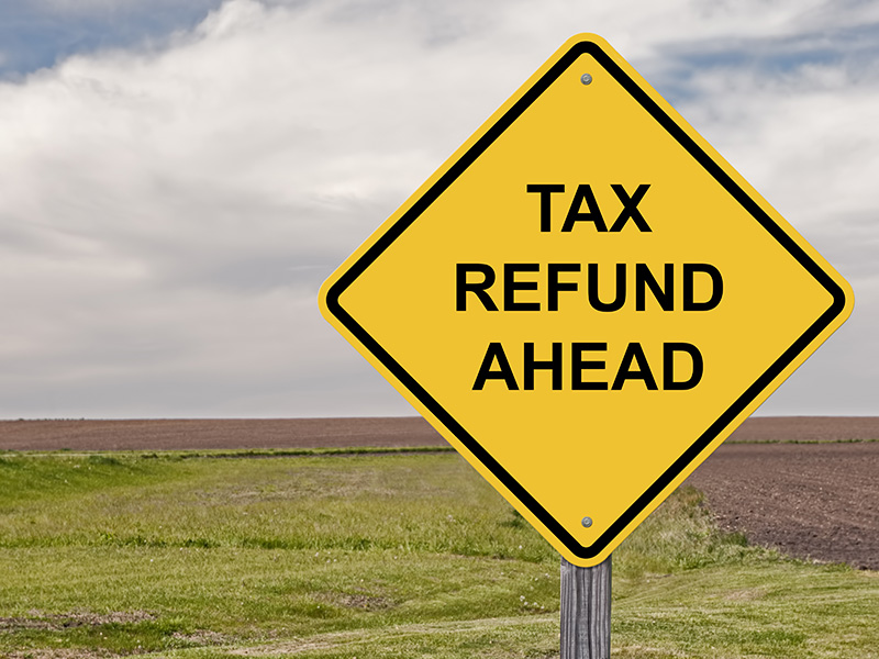 Tax Refund Ahead Sign