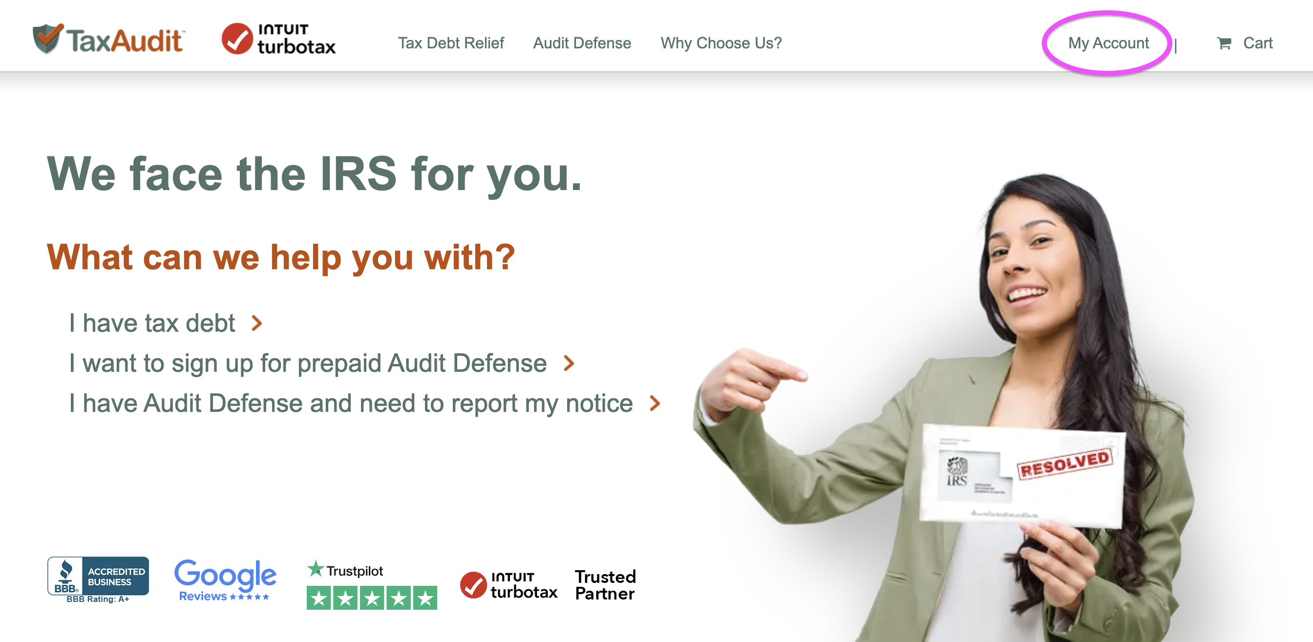 TurboTax Audit Defense - Login