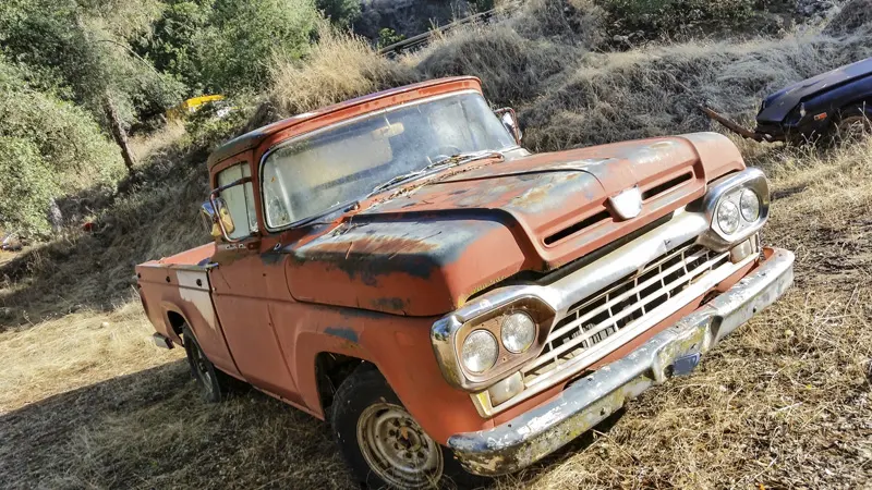 Old orange truck