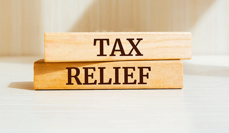 Tax Relief written on blocks
