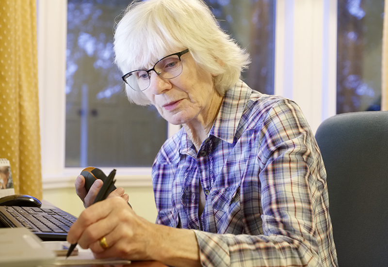 Mature woman at desk