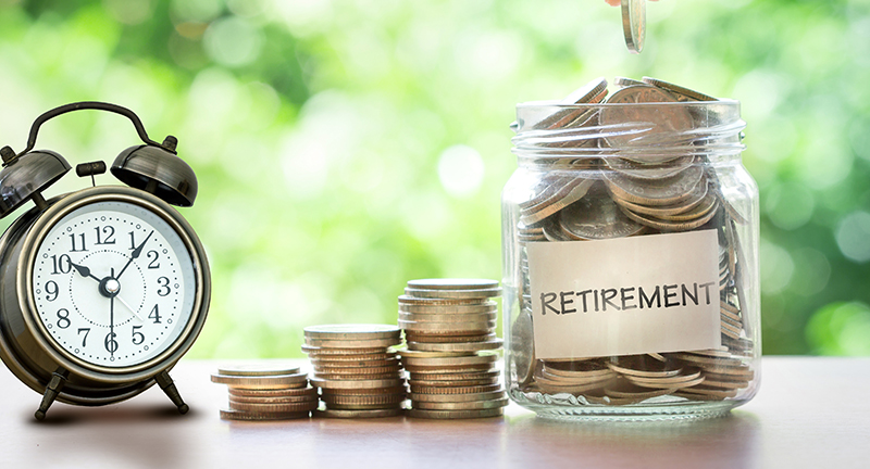 Jar with retirement savings