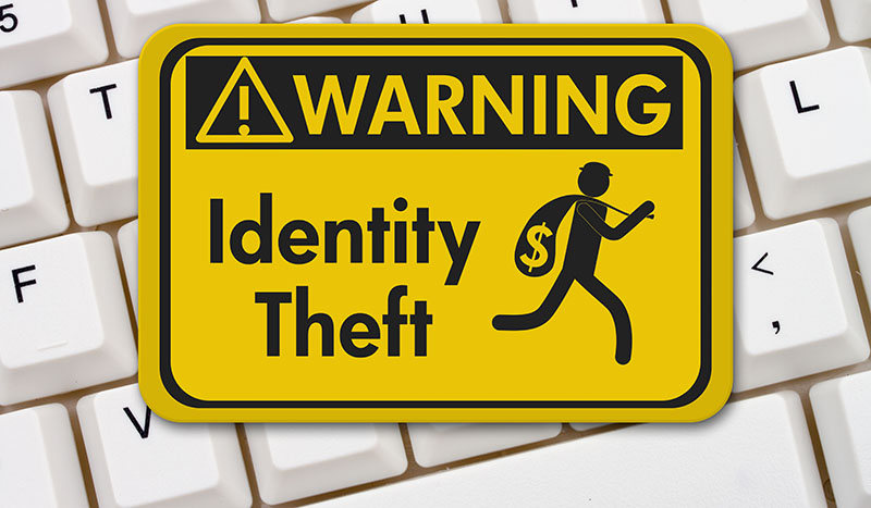 Warning Identity Theft Sign
