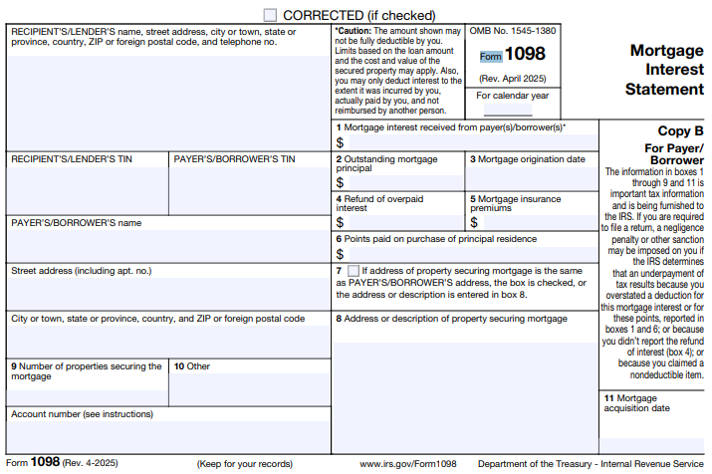 IRS Form 1098