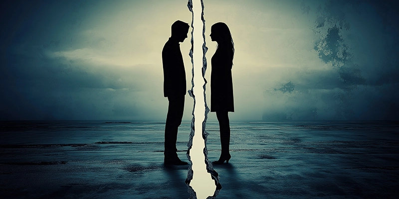 Man and Woman Separated